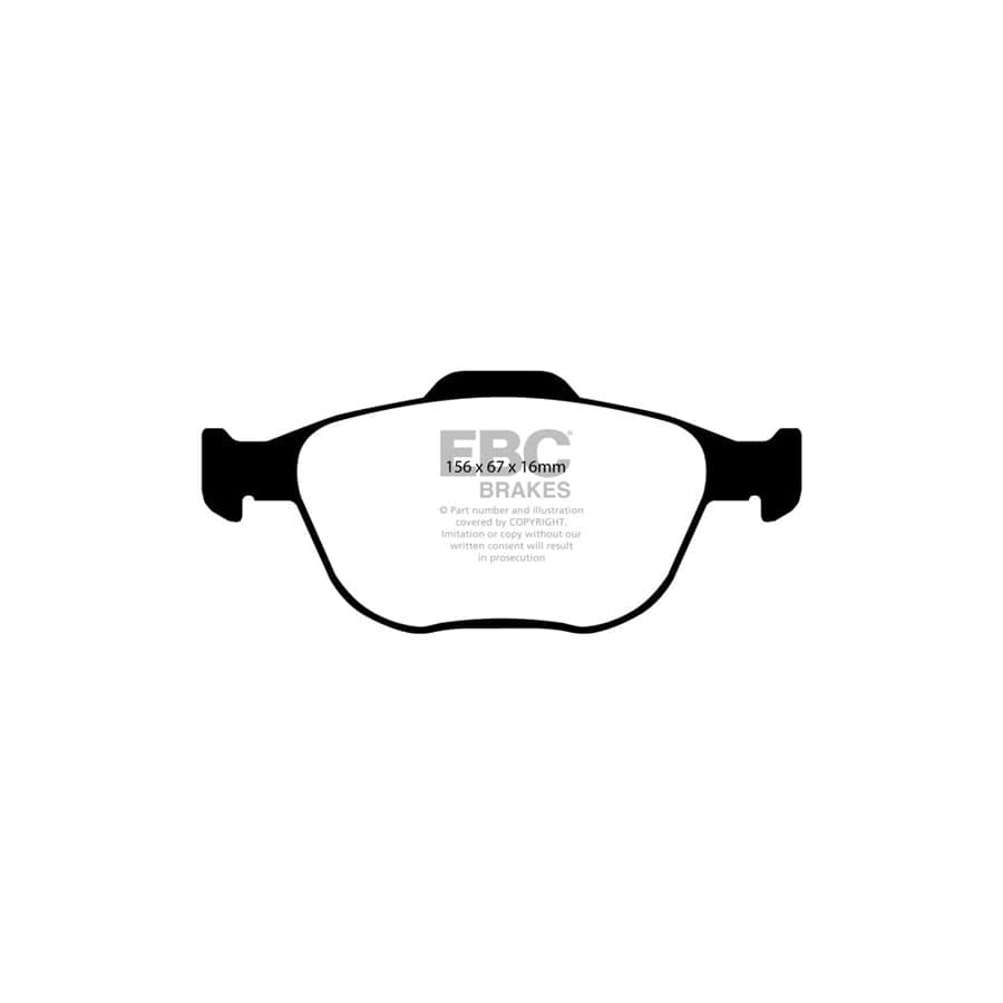 EBC PD11KF607 Ford Fiesta Mk6 Greenstuff Front Brake Pad & GD Disc Kit - Girling/TRW Caliper 2 | Duco Car Parts UK Car Parts