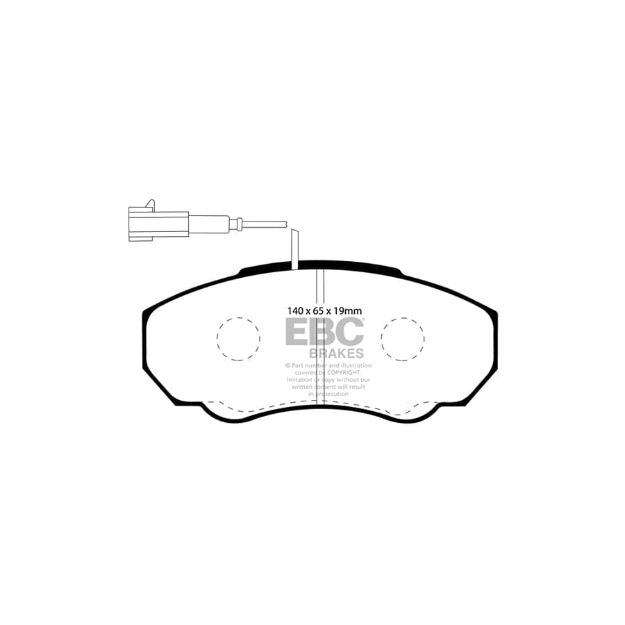EBC PDKF519 Citroen Fiat Peugeot Ultimax Front Brake Pad & Plain Disc Kit - Brembo Caliper 2 | Duco Car Parts UK Car Parts