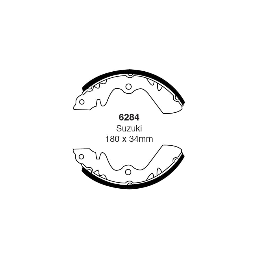 EBC 6284 Suzuki Carry Front/Rear Brake Shoes 1 | Duco Car Parts UK Car Parts