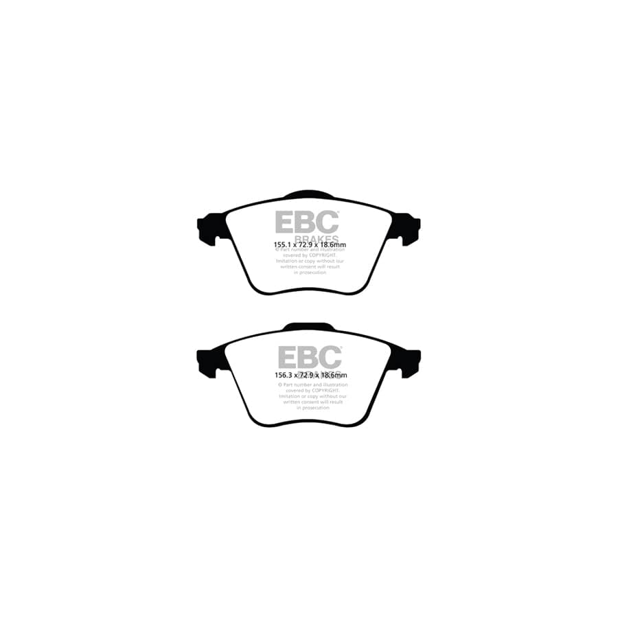 EBC PD12KF226 Opel Signum Redstuff Front Brake Pad & GD Disc Kit - ATE Caliper 2 | Duco Car Parts UK Car Parts