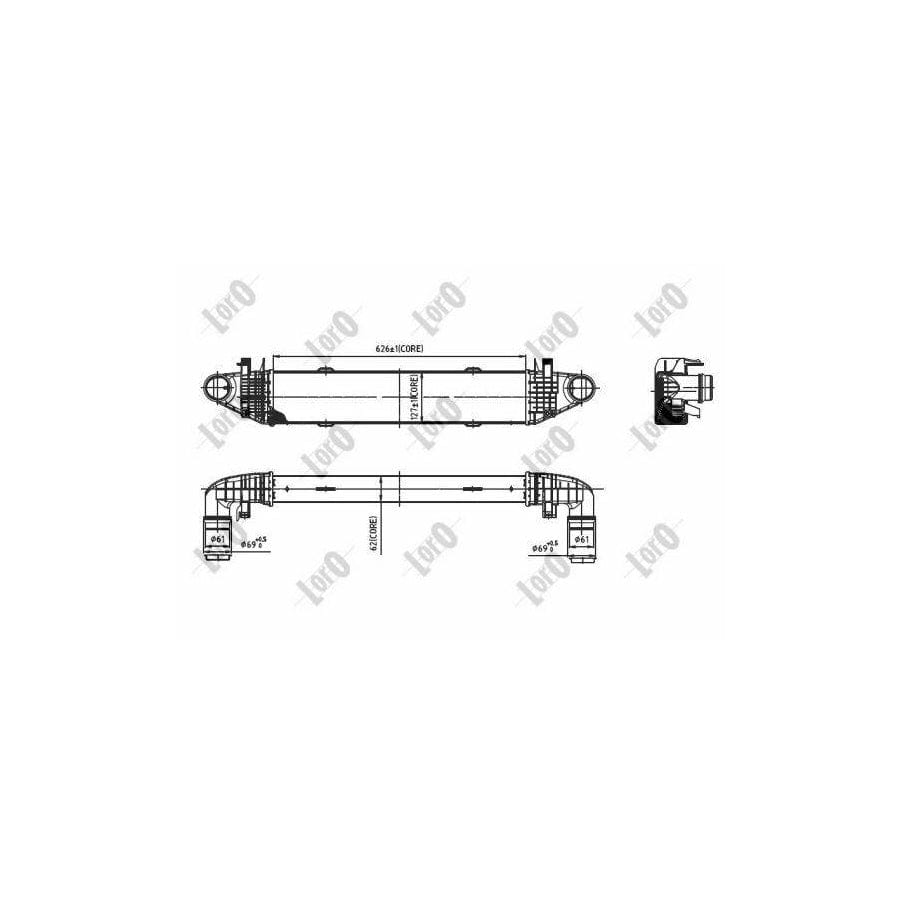 Abakus 0540180008 Intercooler Suitable For Mercedes-Benz C-Class Saloon (W204) | Duco Car Parts UK
