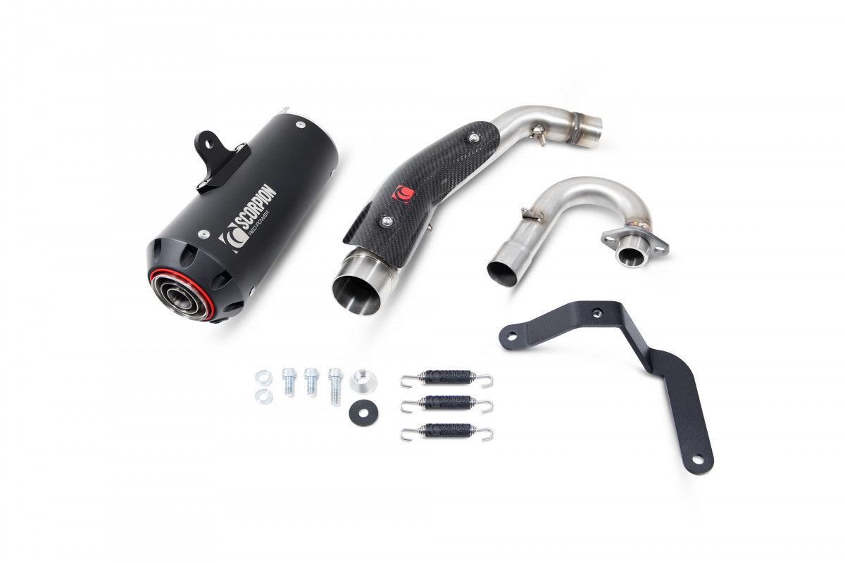 Scorpion PHA193SYSBCER Honda Monkey Red Power Full System - Black Ceramic Coated Sleeve | Duco Car Parts UK UK