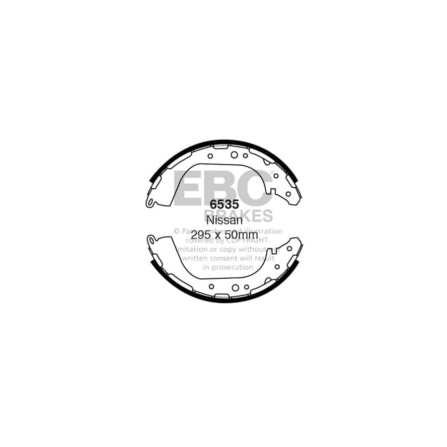 EBC 6535 Nissan Rear Brake Shoes (Inc. Navara, NP300, Pick Up) 1 | Duco Car Parts UK Car Parts