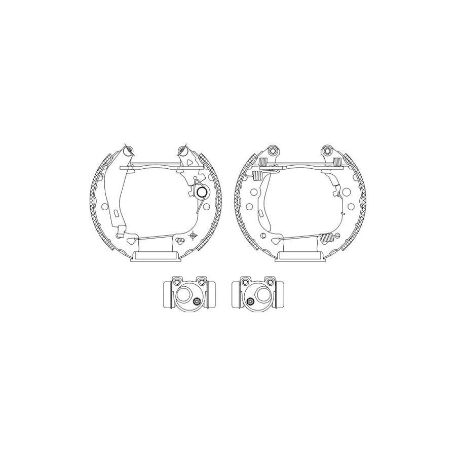 Hella Shoe Kit Pro 8DB 355 003-931 Brake Set, Drum Brakes