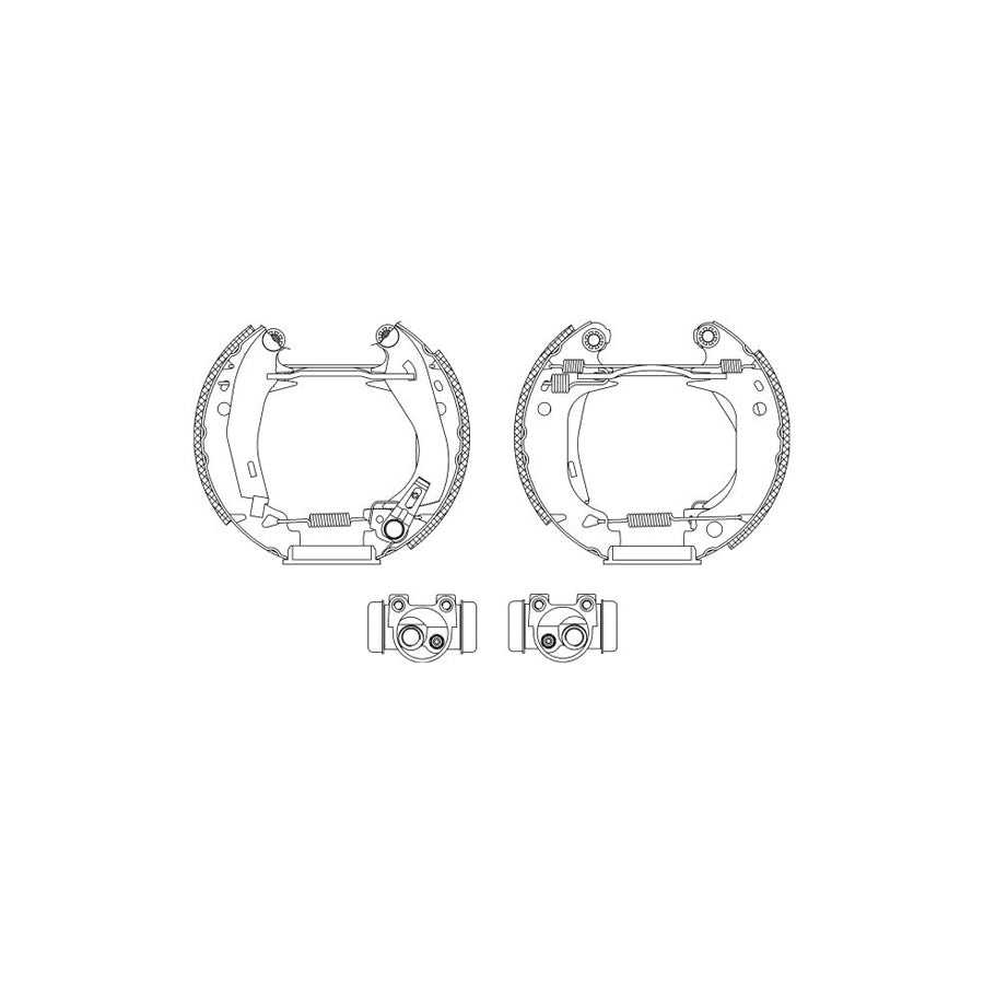 Hella Shoe Kit Pro 8DB 355 003-921 Brake Set, Drum Brakes