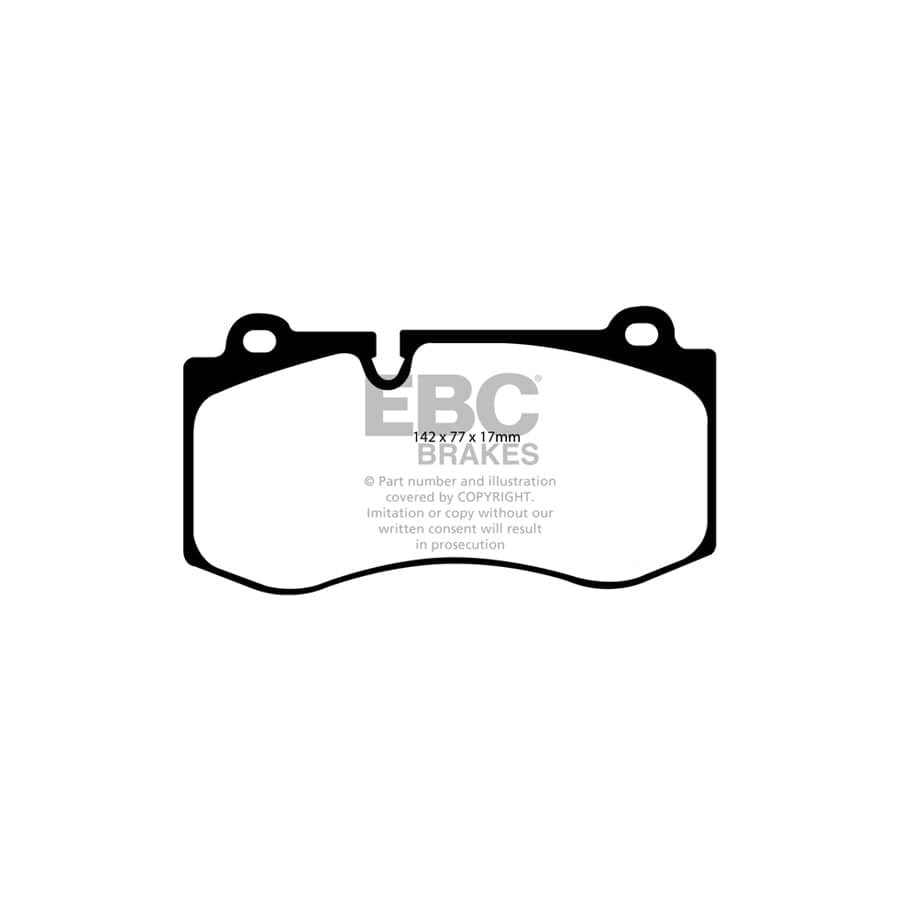 EBC PD02KF322 Mercedes-Benz C219 Redstuff Front Brake Pad & Plain Disc Kit - ATE Caliper 2 | Duco Car Parts UK Car Parts