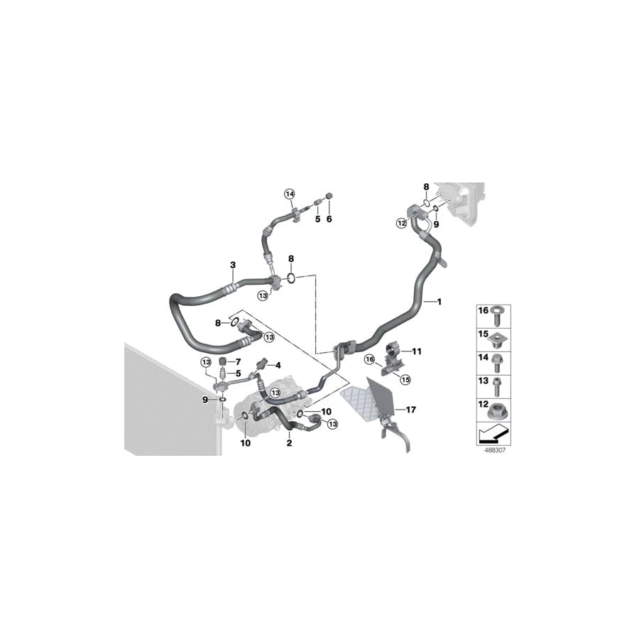 Genuine BMW 64537854427 F90 F93 F91 Refrigerant Line, Dual Line R1234YF (Inc. M5 & M8) | Duco Car Parts UK Car Parts