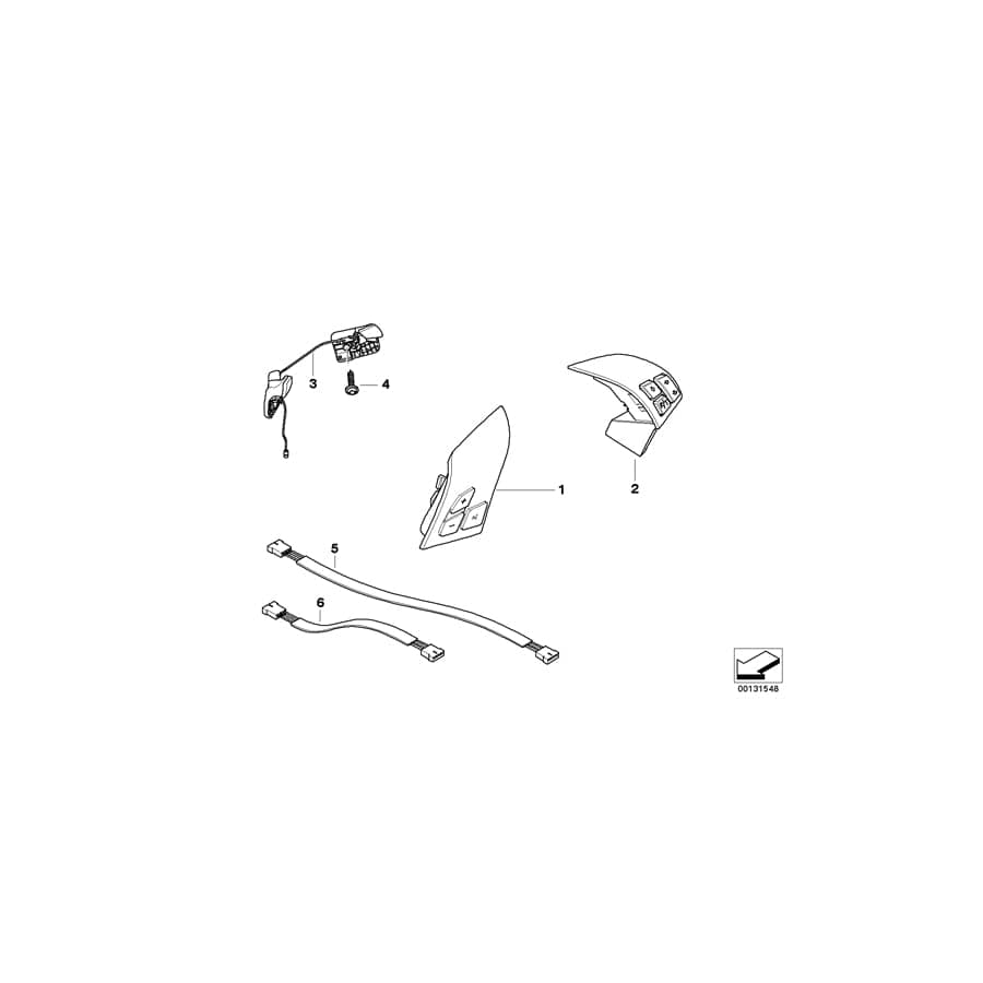 Genuine BMW 61316926213 E85 E86 Set Of Rocker Switches CHROM LINE (Inc. Z4 3.0si, Z4 2.2i & Z4 2.0i) | Duco Car Parts UK Car Parts