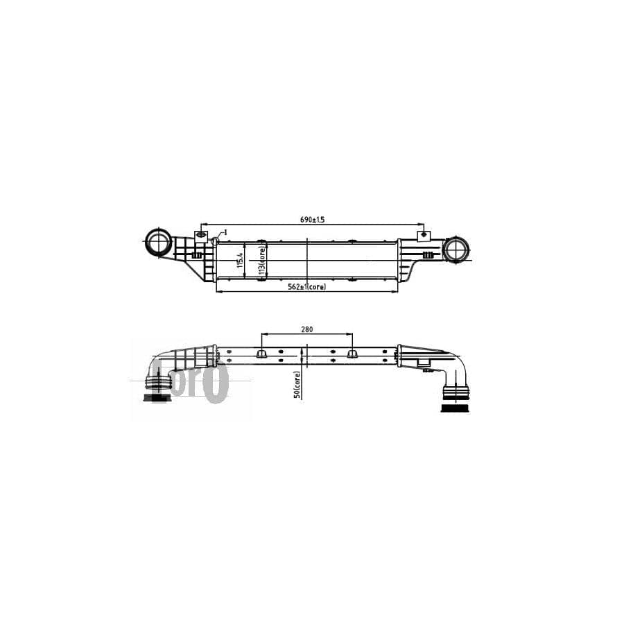 Abakus 0540180003 Intercooler Suitable For Mercedes-Benz E-Class Saloon (W210) | Duco Car Parts UK