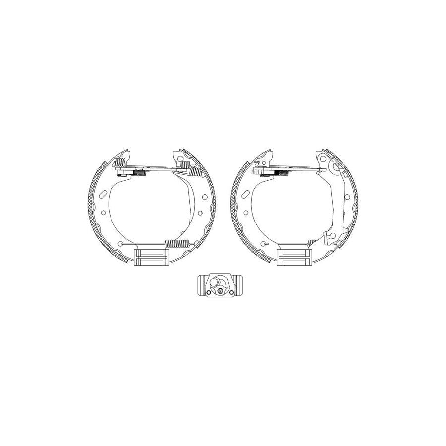 Hella Shoe Kit Pro 8DB 355 004-081 Brake Set, Drum Brakes For Ford Mondeo