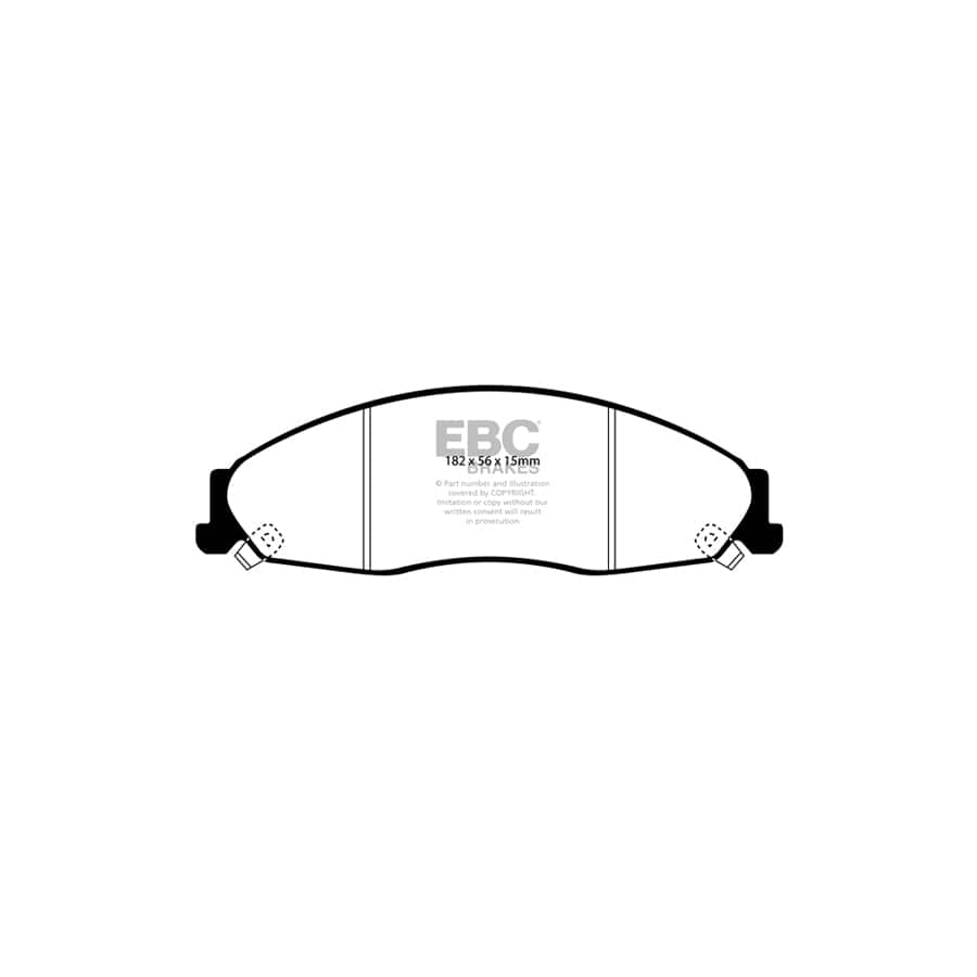 EBC PD11KF611 Cadillac Greenstuff Front Brake Pad & GD Disc Kit (Inc. CTS & STS) 2 | Duco Car Parts UK Car Parts
