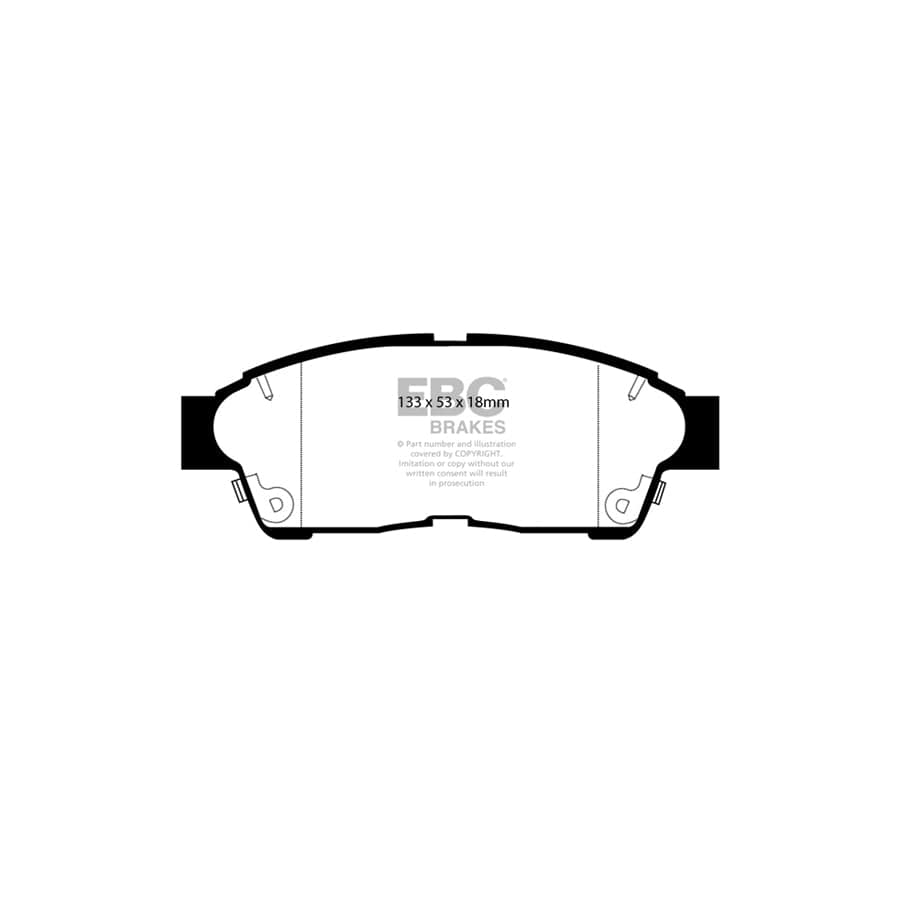 EBC PD03KF1141 Toyota Corolla Yellowstuff Front Brake Pad & Plain Disc Kit - Akebono Caliper 2 | Duco Car Parts UK Car Parts