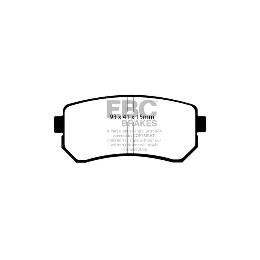 EBC PD01KR367 Hyundai iX35 Greenstuff Rear Brake Pad & Plain Disc Kit 2 | Duco Car Parts UK Car Parts