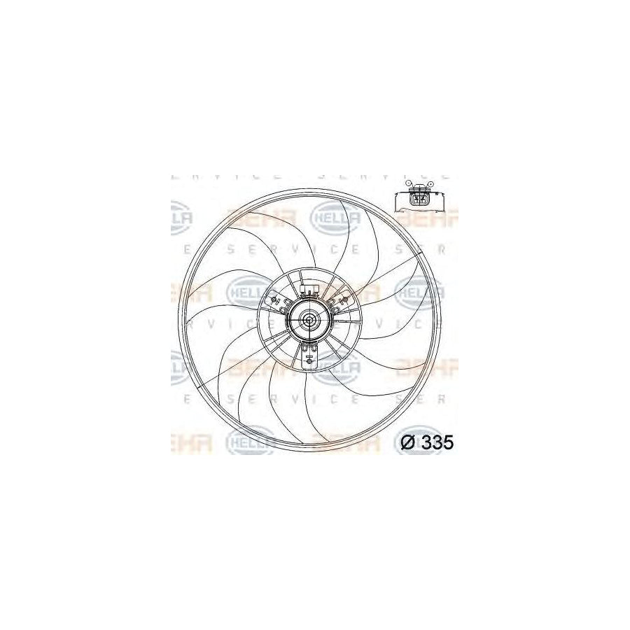 Hella 8EW 351 039-751 Fan, Radiator