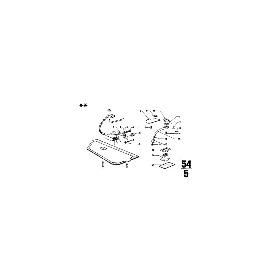 Genuine BMW 54129634177 E12 Positioning Plate (Inc. 2002tii, 2500 & 530i) | Duco Car Parts UK Car Parts