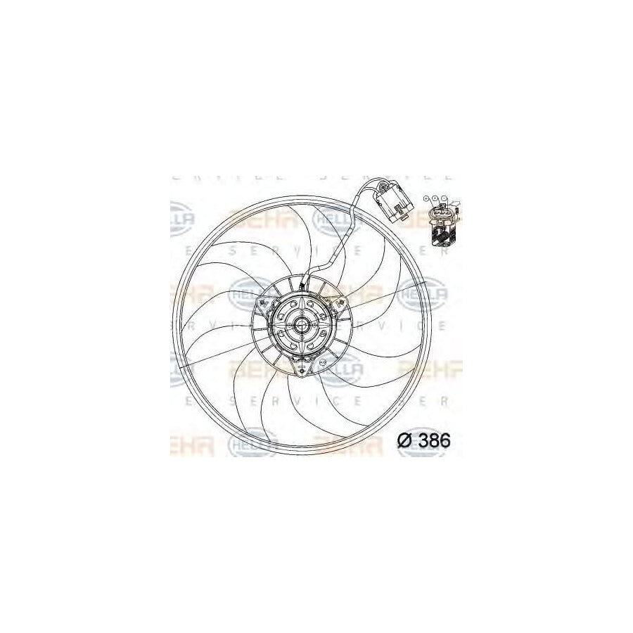 Hella 8EW 351 039-741 Fan, Radiator