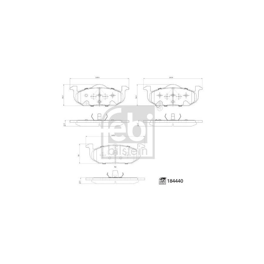 Febi Bilstein 184440 Brake Pad Set