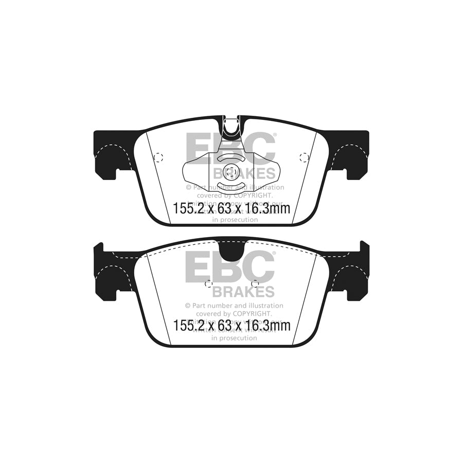 EBC DP62305 Volvo XC60 Greenstuff Front Brake Pads - ATE Caliper 2 | Duco Car Parts UK Car Parts
