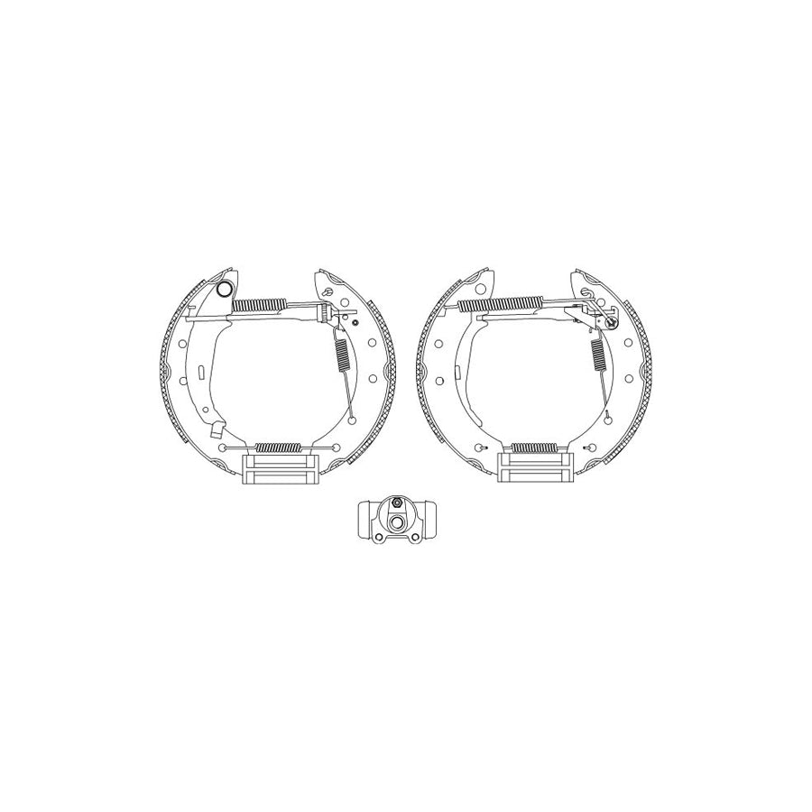 Hella Shoe Kit Pro 8DB 355 004-291 Brake Set, Drum Brakes