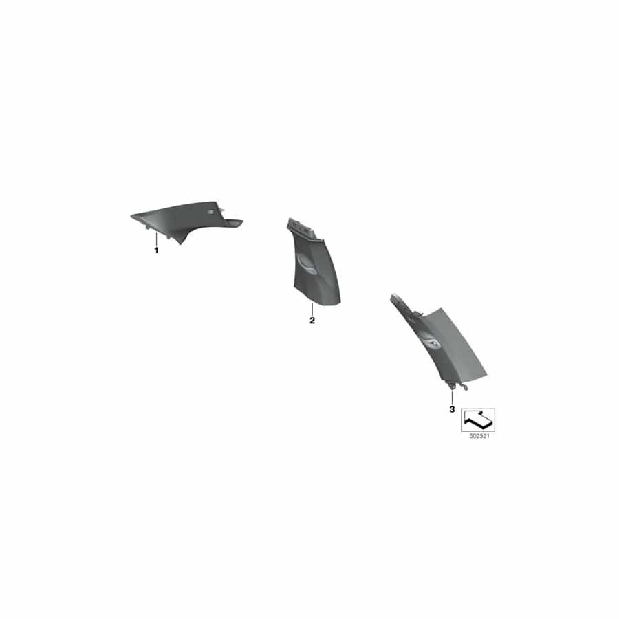 Genuine BMW 51437994285 G05 Trim, A-Pillar, Alcantara, Left NACHTBLAU (Inc. X5 30dX, X5 25dX & X5 30iX) | Duco Car Parts UK Car Parts