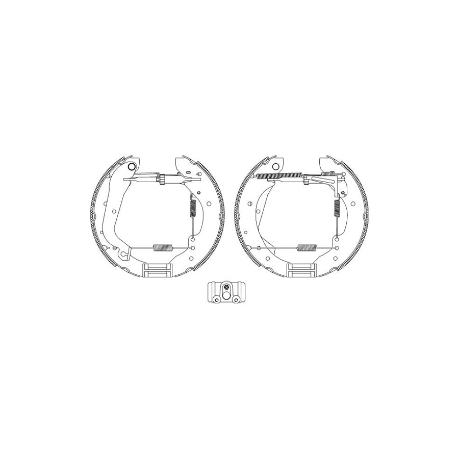 Hella Shoe Kit Pro 8DB 355 004-281 Brake Set, Drum Brakes