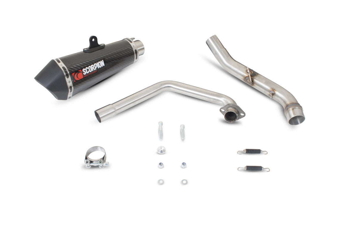 Scorpion RHA151CEO Honda CBR125 R Serket Taper Full System - Carbon Fibre Sleeve | Duco Car Parts UK UK