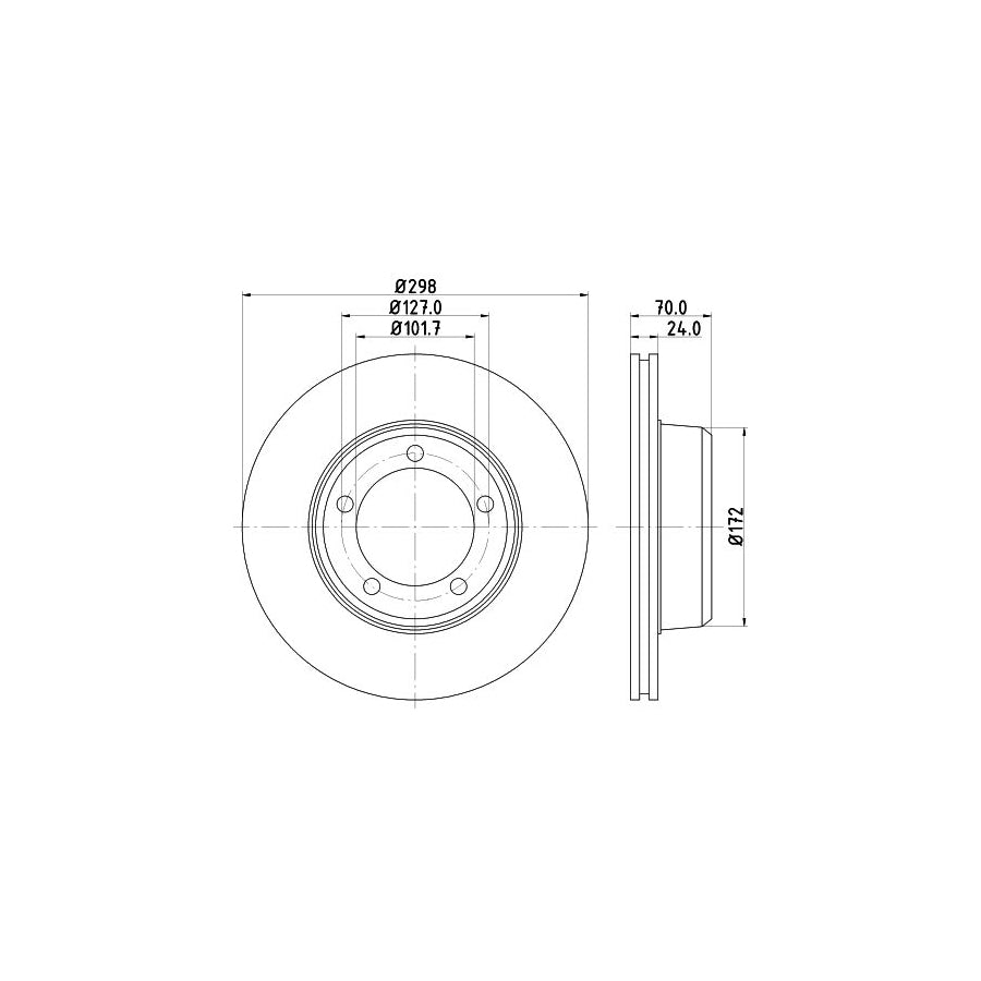 Hella 8AS 355 665-171 Hand Brake Cable