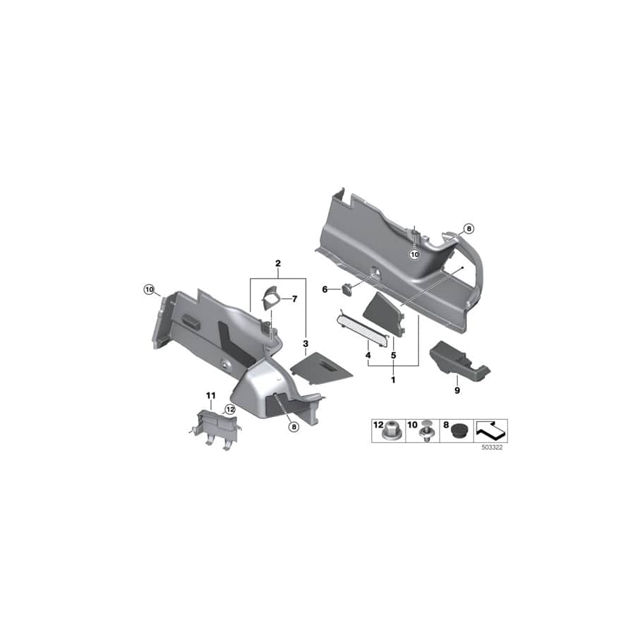 Genuine BMW 51477435269 F92 G15 Left Trunk Trim (Inc. M8, 840iX & 840dX) | Duco Car Parts UK Car Parts