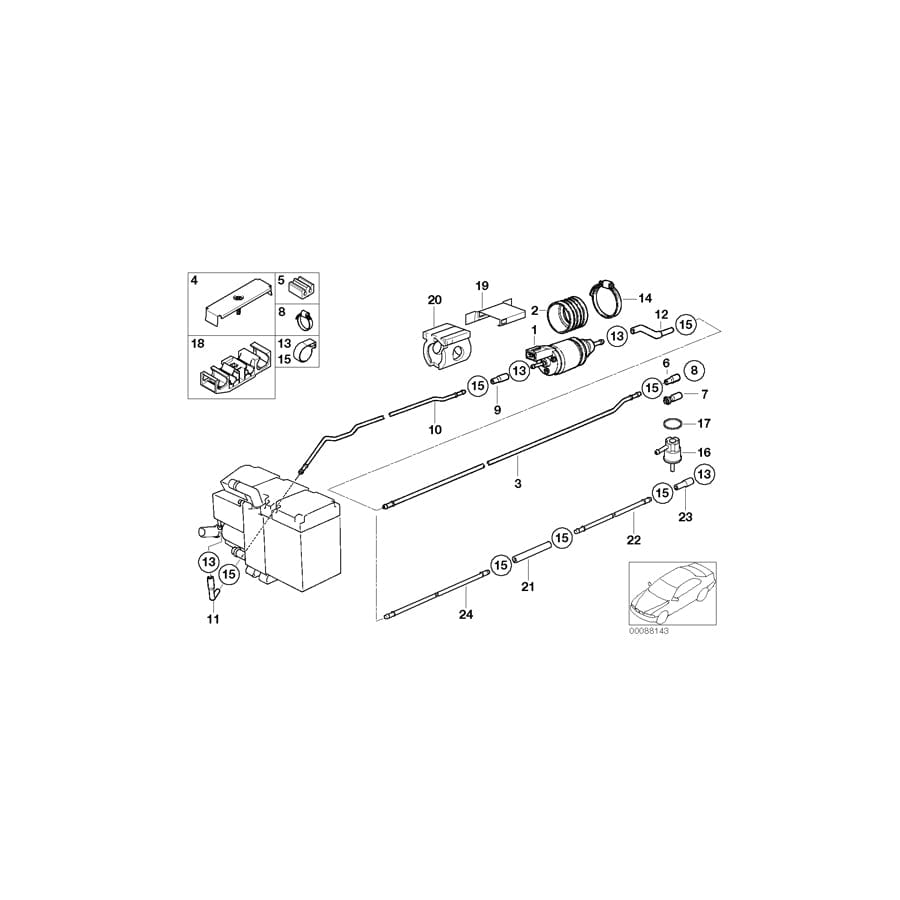 Genuine BMW 64128361873 E38 Hose Connection (Inc. 750i, 735i & 730iL) | Duco Car Parts UK Car Parts