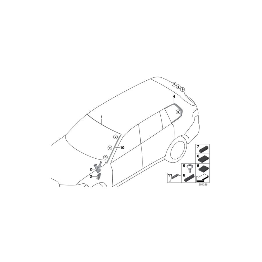 Genuine BMW 51377444123 G07 Finisher, Side Window, Rear Left ALU MATT (Inc. X7 50iX, X7 30dX & X7 M50dX) | Duco Car Parts UK Car Parts