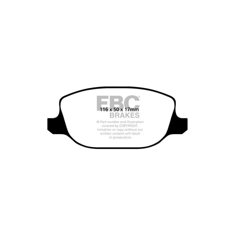 EBC PD03KR016 Alfa Romeo Yellowstuff Rear Brake Pad & Plain Disc Kit - TRW Caliper (Inc. 159 & Brera) 2 | Duco Car Parts UK Car Parts