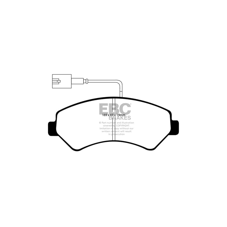 EBC PDKF527 Citroen Fiat Peugeot Ultimax Front Brake Pad & Plain Disc Kit - Brembo Caliper 2 | Duco Car Parts UK Car Parts