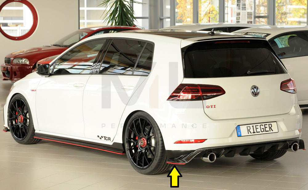 Rieger 00059518 VW Mk7 Golf GTI-TCR Rear Side Splitter 10 | Duco Car Parts UK Car Parts