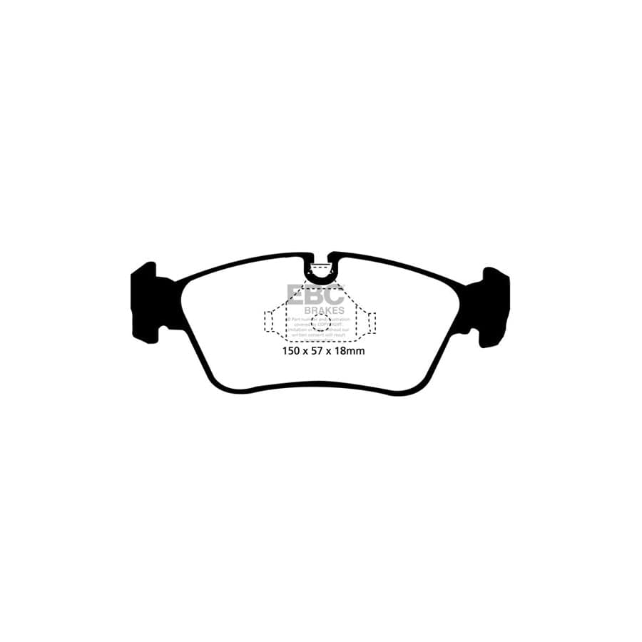 EBC PDKF236 BMW E46  E85 Ultimax Front Brake Pad & Plain Disc Kit - ATE Caliper 2 | Duco Car Parts UK Car Parts