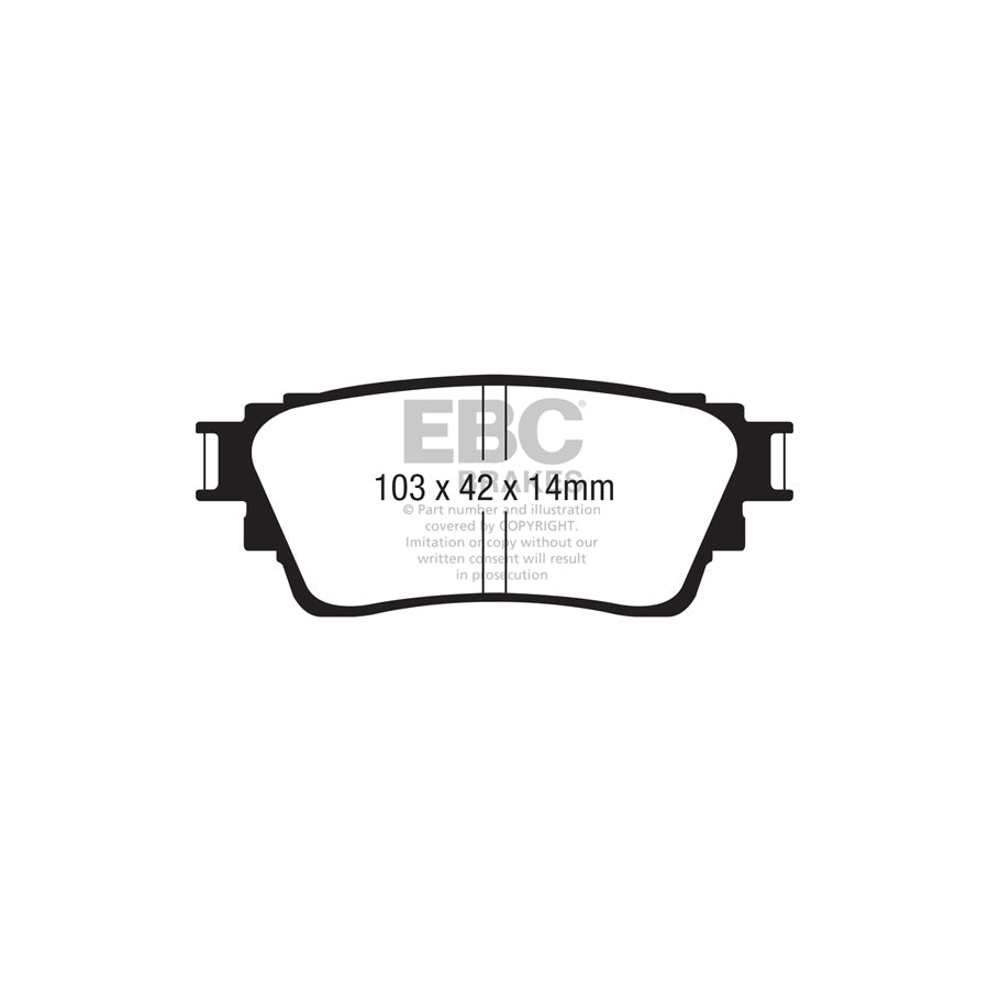 EBC DP62376 Mitsubishi Greenstuff Rear Brake Pads (Inc. Eclipse Cross & Outlander) 2 | Duco Car Parts UK Car Parts