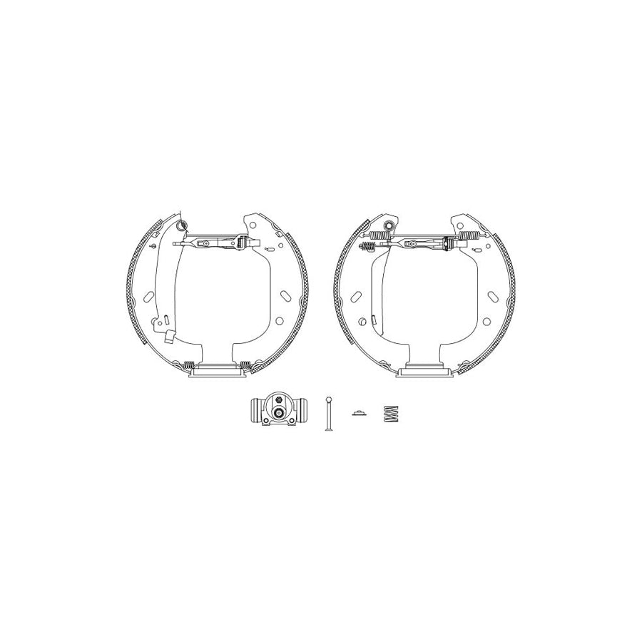Hella Shoe Kit Pro 8DB 355 004-161 Brake Set, Drum Brakes