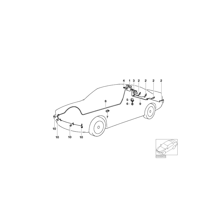 Genuine BMW 66206989232 E61 E39 E60 Ultrasonic Sensor, Deep Green WA43 (Inc. 540iP, 520d & 525d) | Duco Car Parts UK