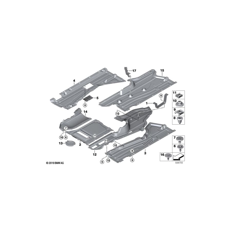 Genuine BMW 51757430346 F15 Heat Protection (Inc.  & X5 40eX) | Duco Car Parts UK Car Parts