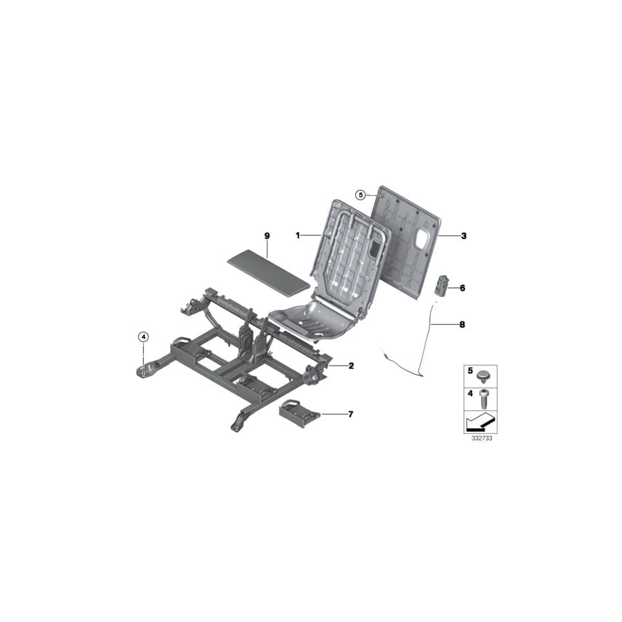 Genuine BMW 52307354105 F15 Trim Backrest, Left CANBERRABEIGE (Inc. X5 50iX 4.4, X5 35iX & X5 50iX 4.0) | Duco Car Parts UK Car Parts