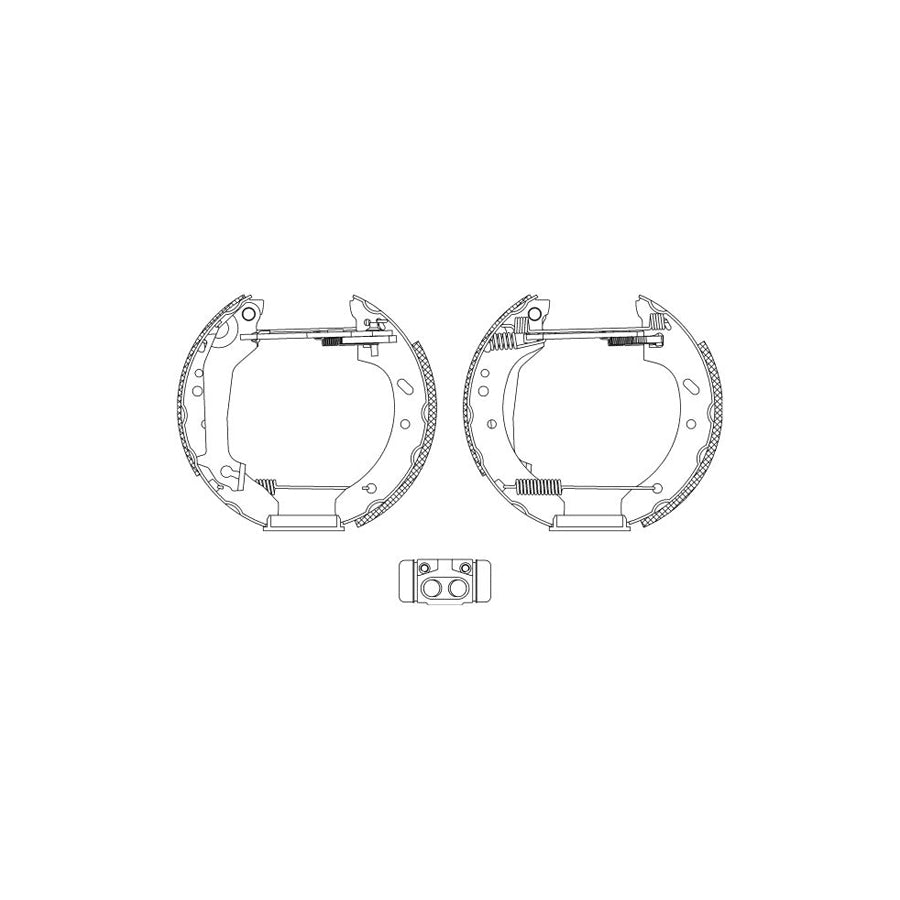 Hella Shoe Kit Pro 8DB 355 004-411 Brake Set, Drum Brakes