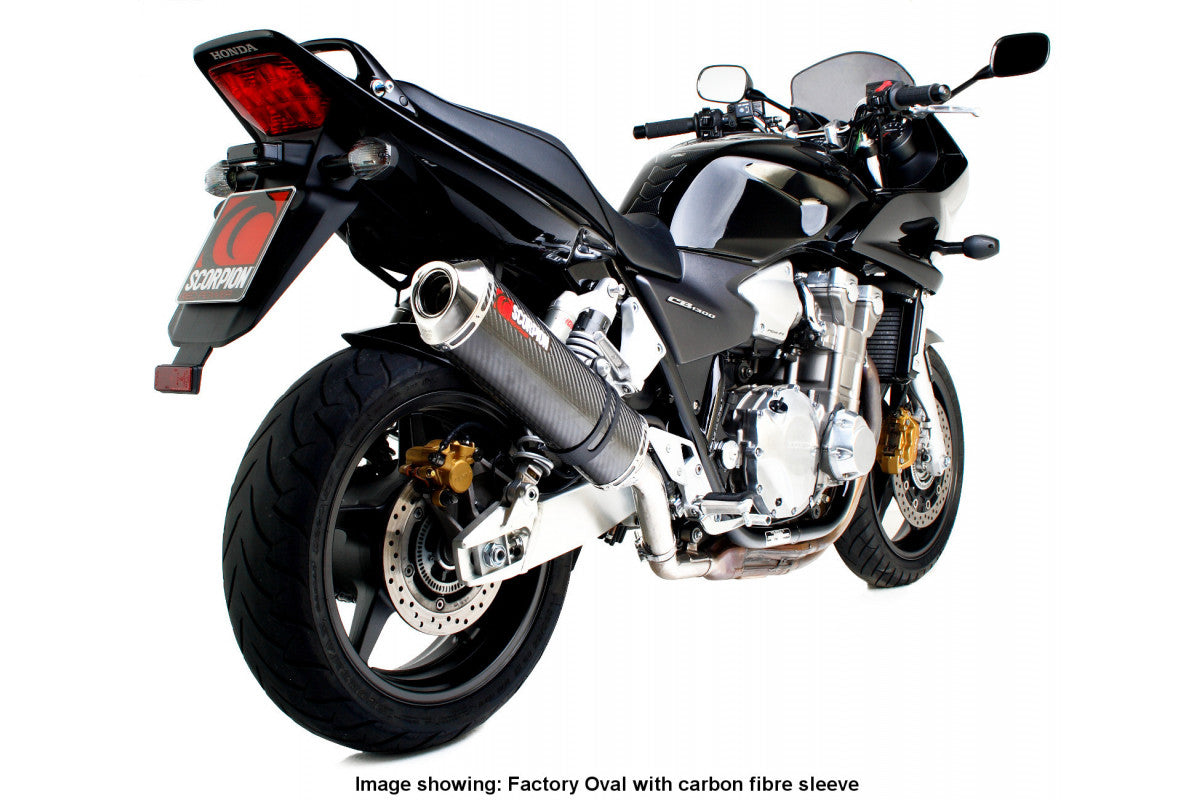 Scorpion EHA81SEO Honda CB1300 Factory Oval Slip-On - Polished Stainless Steel Sleeve | Duco Car Parts UK UK