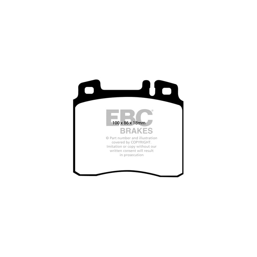 EBC PD02KF346 Mercedes-Benz W140 Redstuff Front Brake Pad & Plain Disc Kit - ATE Caliper 2 | Duco Car Parts UK Car Parts