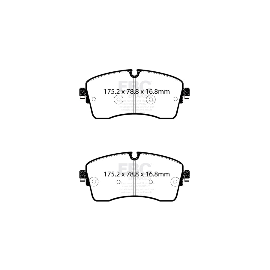 EBC DP62385 Jaguar Land Rover Greenstuff Front Brake Pads - ATE/TRW Caliper 2 | Duco Car Parts UK Car Parts