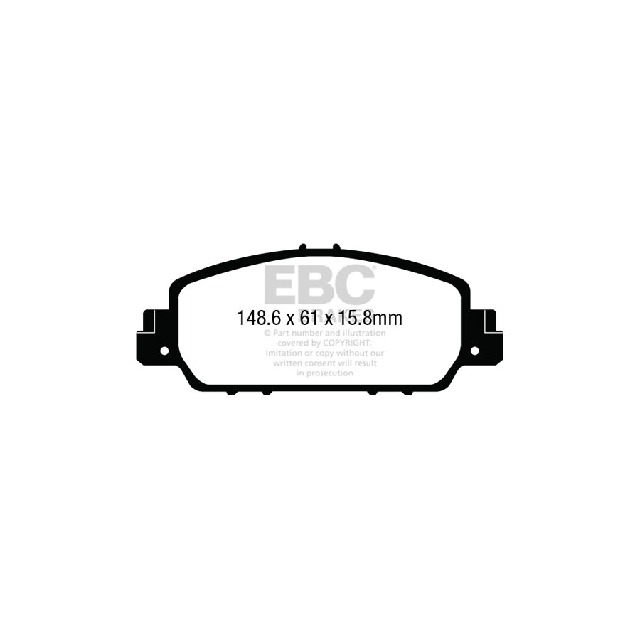 EBC DP43014R Honda HR-V Yellowstuff Front Brake Pads 2 | Duco Car Parts UK Car Parts