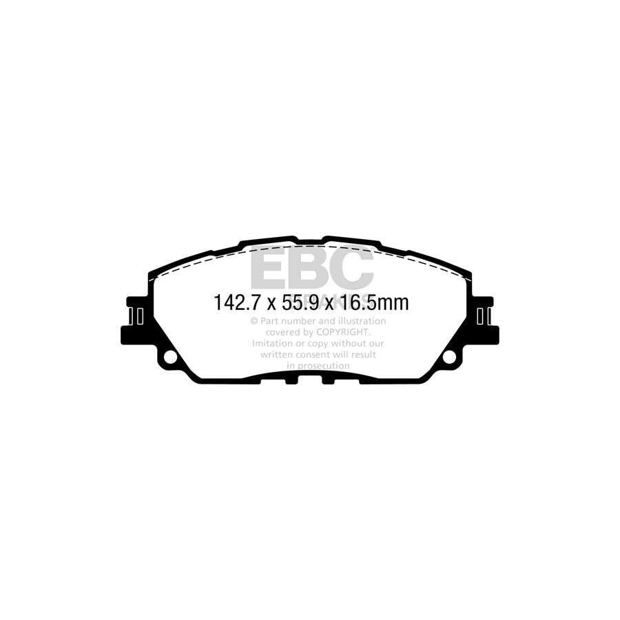 EBC DP62378 Lexus Suzuki Toyota Greenstuff Front Brake Pads - Akebono Caliper (Inc. UX250h, UX300e, Across, Rav 4) 2 | Duco Car Parts UK Car Parts