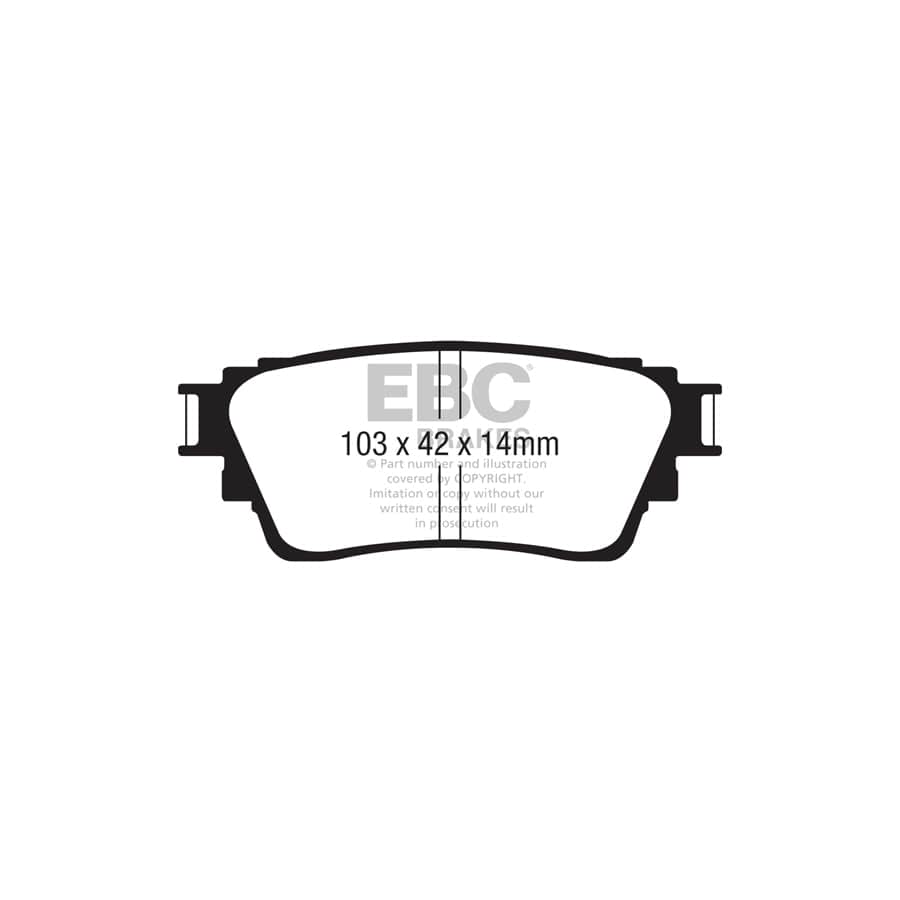 EBC PD01KR1044 Mitsubishi Greenstuff Rear Brake Pad & Plain Disc Kit (Inc. Eclipse Cross & Outlander) 2 | Duco Car Parts UK Car Parts