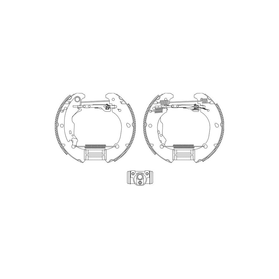 Hella Shoe Kit Pro 8DB 355 004-481 Brake Set, Drum Brakes