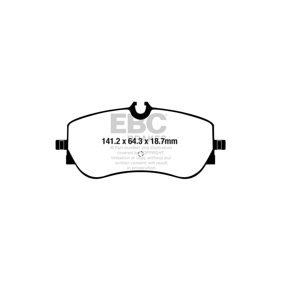 EBC PD01KR1043 VW Amarok Greenstuff Rear Brake Pad & Plain Disc Kit 2 | Duco Car Parts UK Car Parts