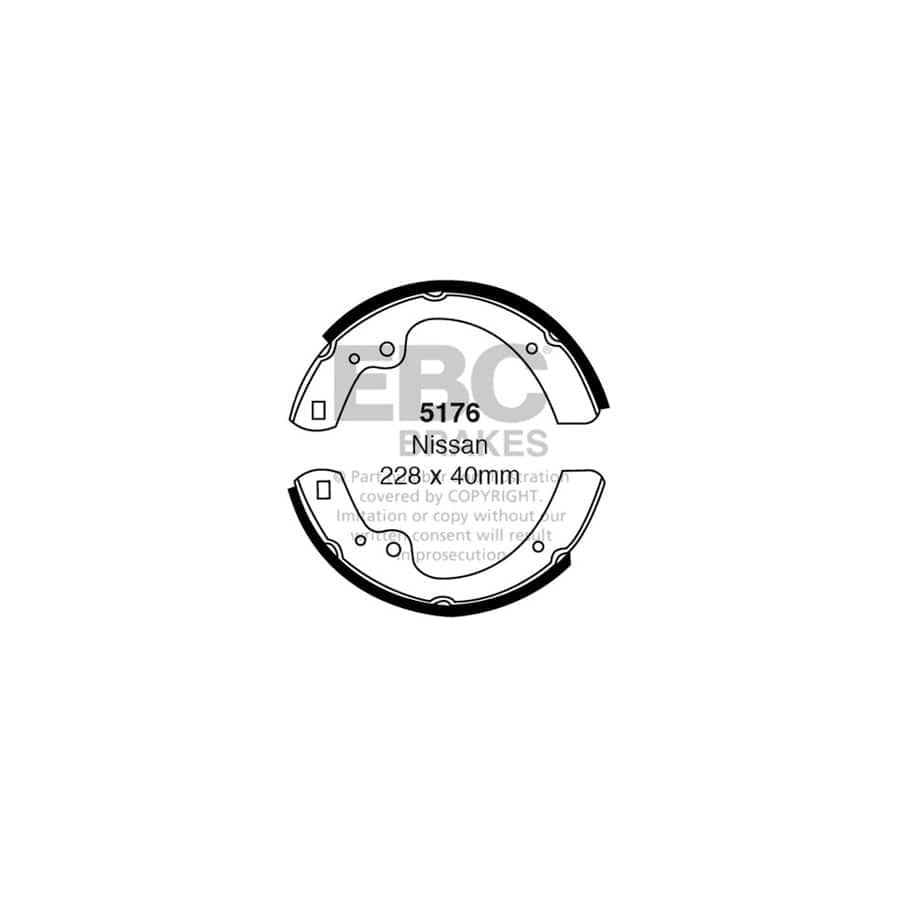 EBC 5176 Datsun Nissan Rear Brake Shoes 1 | Duco Car Parts UK Car Parts