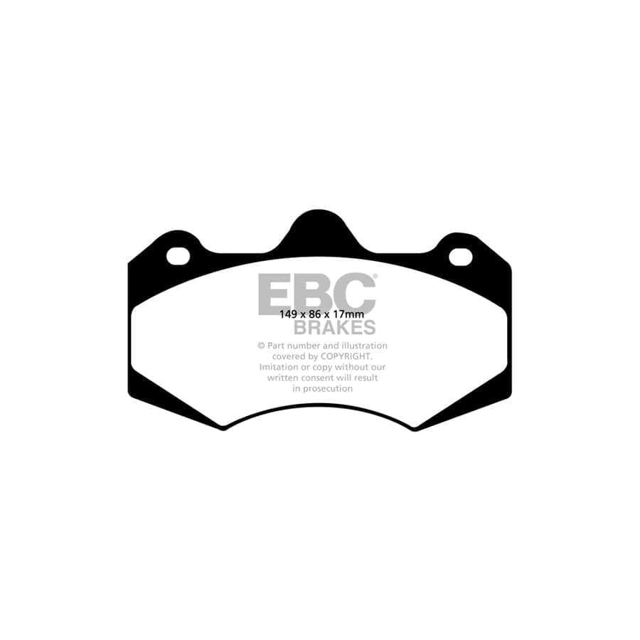 EBC PD03KF1195 Holden HSV Vauxhall Yellowstuff Front Brake Pad & Plain Disc Kit - AP Caliper (Inc. E & VXR8) 2 | Duco Car Parts UK Car Parts